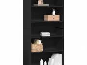 vidaXL fekete szerelt fa könyvszekrény 80,5 x 35 x 170,5 cm
