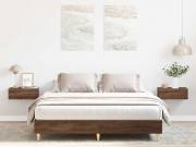 vidaXL barna tölgy színű szerelt fa ágykeret matrac nélkül 140x200 cm