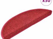 vidaXL 30 db lépcsőszőnyeg 56 x 17 x 3 cm piros félkör alakú