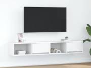 vidaXL 2 db fehér szerelt fa TV-szekrény 80x31x25,5 cm