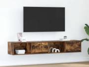 vidaXL 2 db füstös tölgy színű szerelt fa TV-szekrény 80x31x25,5 cm