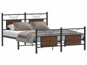 vidaXL barna tölgy színű szerelt fa ágykeret matrac nélkül 140x200 cm