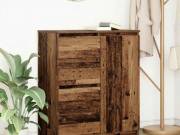 vidaXL antik fa szerelt fa tálalószekrény fiókos 71x35x84 cm