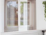 vidaXL 2 db barna fátyolfüggönyök fülecske tetejével 140x260 cm