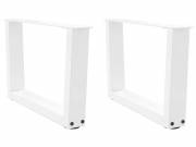 vidaXL 2 db fehér, V-alakú acél dohányzóasztal láb 60 x (30-31,3) cm