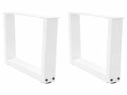 vidaXL 2 db fehér, V-alakú acél dohányzóasztal láb 50 x (30-31,3) cm
