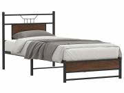vidaXL barna tölgy színű szerelt fa ágykeret matrac nélkül 80x200 cm