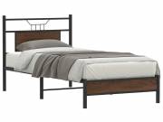 vidaXL barna tölgy színű szerelt fa ágykeret matrac nélkül 80x200 cm