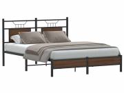 vidaXL barna tölgy színű szerelt fa ágykeret matrac nélkül 140x200 cm