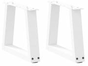 vidaXL 2 db fehér, V-alakú acél dohányzóasztal láb 30 x (30-31,3) cm