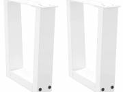 vidaXL 2 db fehér, V-alakú acél dohányzóasztal láb 30 x (30-31,3) cm