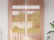 vidaXL 2 db terrakotta voile függönyök rúd zsebekkel