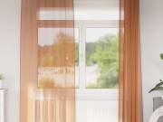 vidaXL 2 db terrakotta voile függönyök rúd zsebekkel