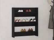 vidaXL Cipőszekrény 80 x 18 x 90 cm Faanyag Fekete tölgy