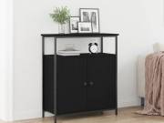 vidaXL Széf Fekete tölgy 70 x 30 x 80 cm Faanyag