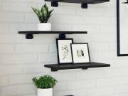 vidaXL Polcos könyvespolc 3 szintes 4 db 40 x 20 x 1,5 cm Szerelt Fa