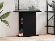 vidaXL fekete tölgyfa akváriumállvány 75 x 36 x 72,5 cm