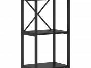 vidaXL Könyvespolc 40 x 30 x 85 cm Szerelt Fa Fekete tölgy