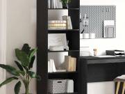 vidaXL Könyvespolc 5 szintes 60 x 35 x 180 cm Szerelt Fa Fekete tölgy