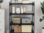 vidaXL Polcos könyvespolc 3 szintes 4 db 80 x 40 x 1,5 cm Szerelt Fa