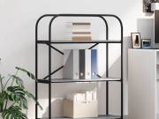 vidaXL Könyvespolc 3 szintes 80 x 30 x 109 cm Szerelt fa Szürke Sonoma