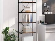 vidaXL Könyvespolc 5 szintes 60 x 30 x 183 cm Szerelt fa Öreg fa