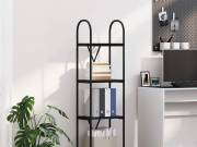 vidaXL Könyvespolc 4 szintes 40 x 30 x 146 cm Szerelt fa Fekete tölgy