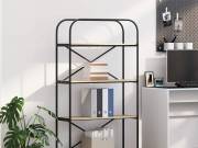 vidaXL Könyvespolc 4 szintes 80 x 30 x 146 cm Szerelt fa Sonoma tölgy
