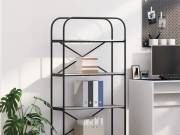 vidaXL Könyvespolc 4 szintes 80 x 30 x 146 cm Szerelt fa Szürke Sonoma