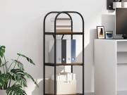 vidaXL Könyvespolc 3 szintes 40 x 30 x 109 cm Szerelt fa Füstölt tölgy