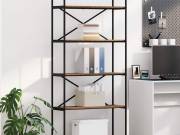 vidaXL Könyvespolc 5 szintes 80 x 30 x 183 cm Szerelt fa Öreg fa