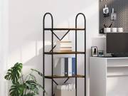 vidaXL Könyvespolc 4 szintes 60 x 30 x 146 cm Szerelt fa Füstölt tölgy