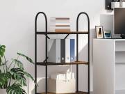 vidaXL Könyvespolc 3 szintes 60 x 30 x 109 cm Szerelt fa Füstölt tölgy