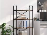 vidaXL Könyvespolc 4 szintes 80 x 30 x 146 cm Szerelt fa Füstölt tölgy