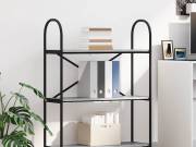 vidaXL Könyvespolc 3 szintes 80 x 30 x 109 cm Szerelt fa Szürke Sonoma