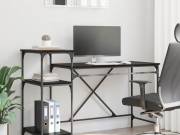 vidaXL Asztal Fekete tölgy 135 x 50 x 90 cm Faanyag