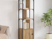 vidaXL Könyvszekrény 6 szintes 44,5 x 30 x 154,5 cm Szerelt Fa