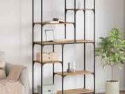 vidaXL Könyvespolc 5 szintes 99 x 35,5 x 176 cm Szerelt Fa