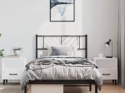 vidaXL fekete fém ágykeret fejtámlával 100 x 190 cm