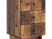 vidaXL Éjjeliszekrény fiókkal Antik Fa 43 x 41 x 66,5 cm Szerelt Fa