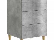 vidaXL Éjjeliszekrény fiókkal Betonszürke 43 x 41 x 66,5 cm Szerelt Fa