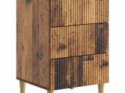 vidaXL Éjjeliszekrény fiókkal Antik Fa 43 x 41 x 66,5 cm Szerelt Fa
