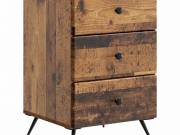 vidaXL Éjjeliszekrény fiókkal Antik Fa 43 x 41 x 66,5 cm Szerelt Fa
