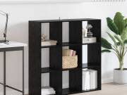 vidaXL Könyvszekrény Fekete Tölgy 102 x 32 x 102 cm