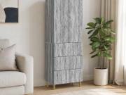 vidaXL Szekrény szett 2 db 66 x 34,5 x 90 cm Szerelt Fa Szürke Sonoma