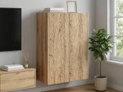 vidaXL Fali szekrény Kézműves Tölgy 66 x 34,5 x 90 cm Szerelt Fa