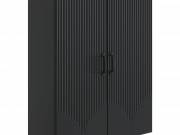 vidaXL Fali szekrény Fekete 66 x 34,5 x 90 cm Szerelt Fa