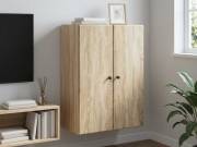 vidaXL Fali szekrény Sonoma Tölgy 66 x 34,5 x 90 cm Szerelt Fa