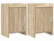 vidaXL Éjjeliszekrények 2 pcs Sonoma Tölgy 40 x 30 x 60 cm Szerelt Fa