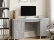 vidaXL Asztal Szürke Sonoma Szerelt Fa 142,5 x 50 x 75 cm
